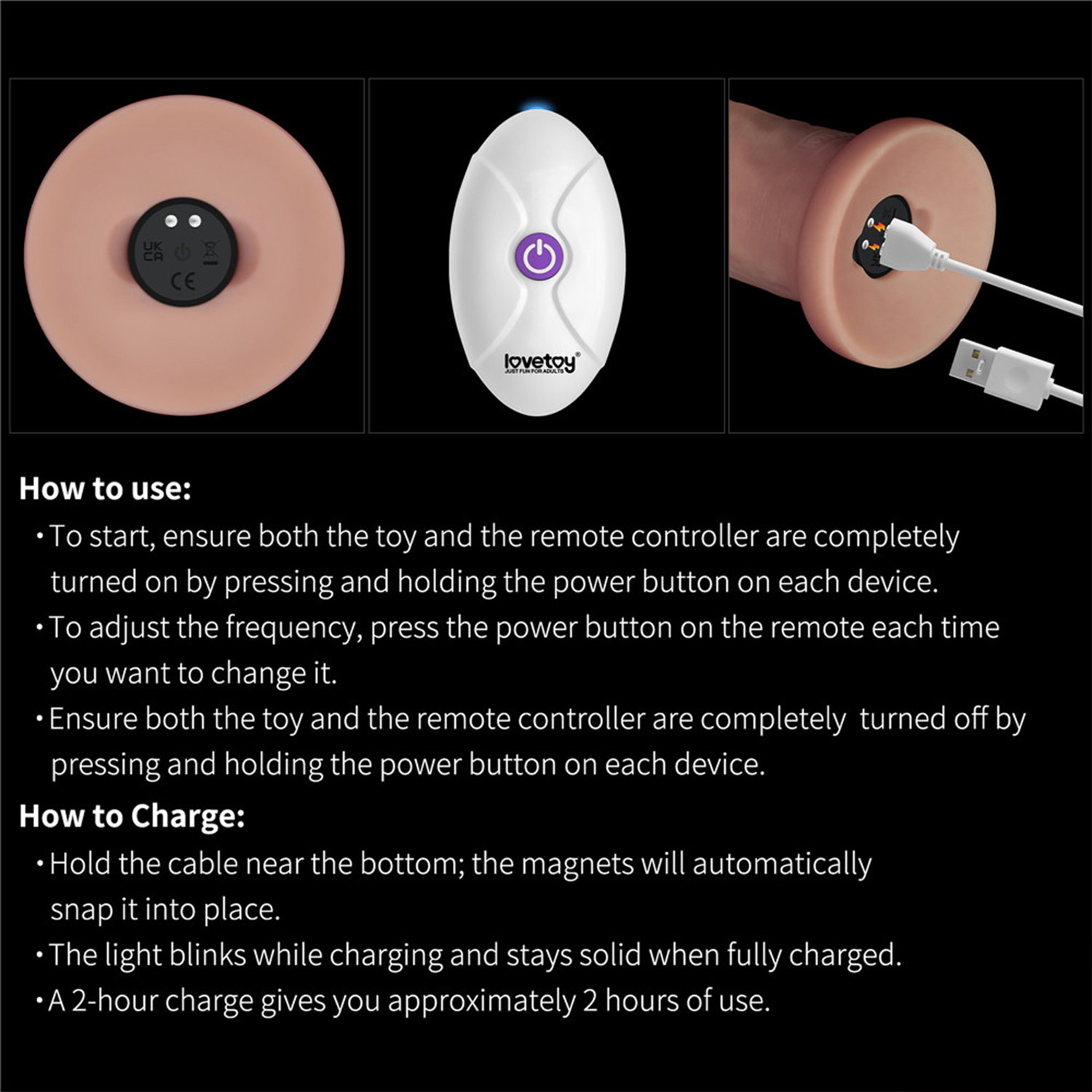 LoveToy - Vibrating Sliding Skin Pro II with remote control - 9" / 23 cm - Nude