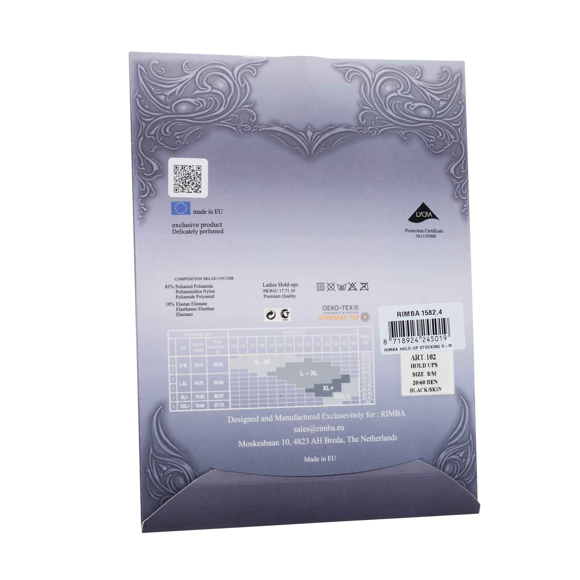 Amorable by Rimba - Slut - Open Crotch Pantyhose - 20 Denier - Black