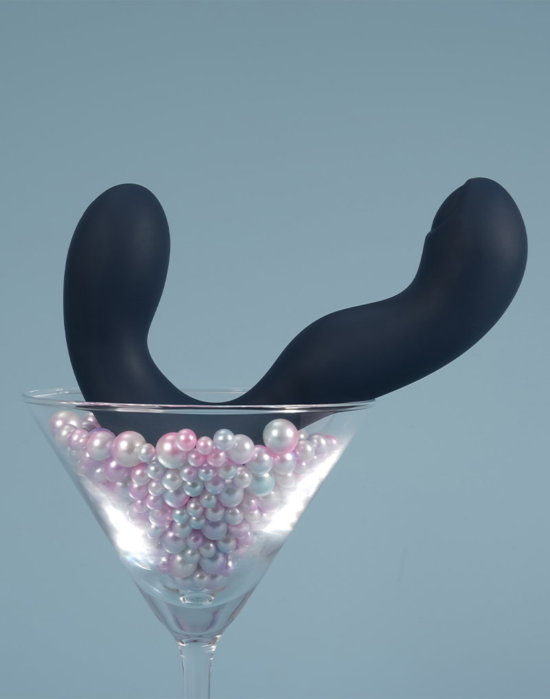 SVAKOM - Iker Neo - Interactive Pulsating Prostate Vibrator, App Controlled - Navy Blue