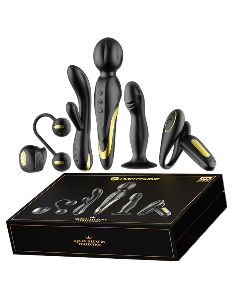 Pretty Love - Queens Luxury Collection - Vibrator - Finished with 18K Gold - Black
