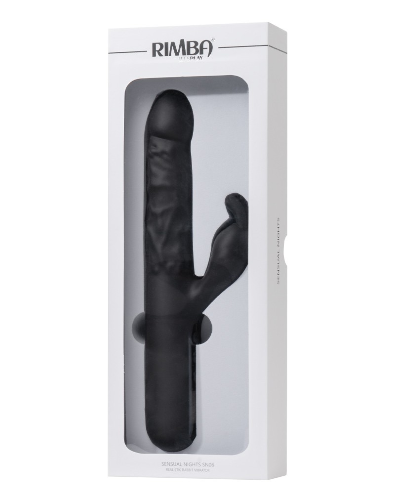 Rimba Toys - Sensual Nights SN06 - Realistic Rabbit Vibrator - Black