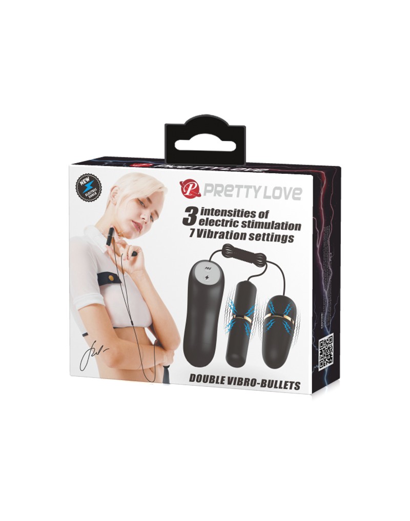 Pretty Love - Electric Stimulation Bullets Set - Black