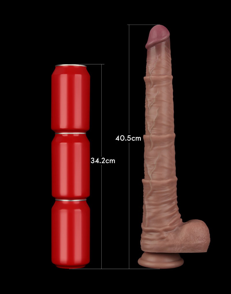 LoveToy - Nature Cock - 16" Dual Layered Bendable Cock XXL - Nude