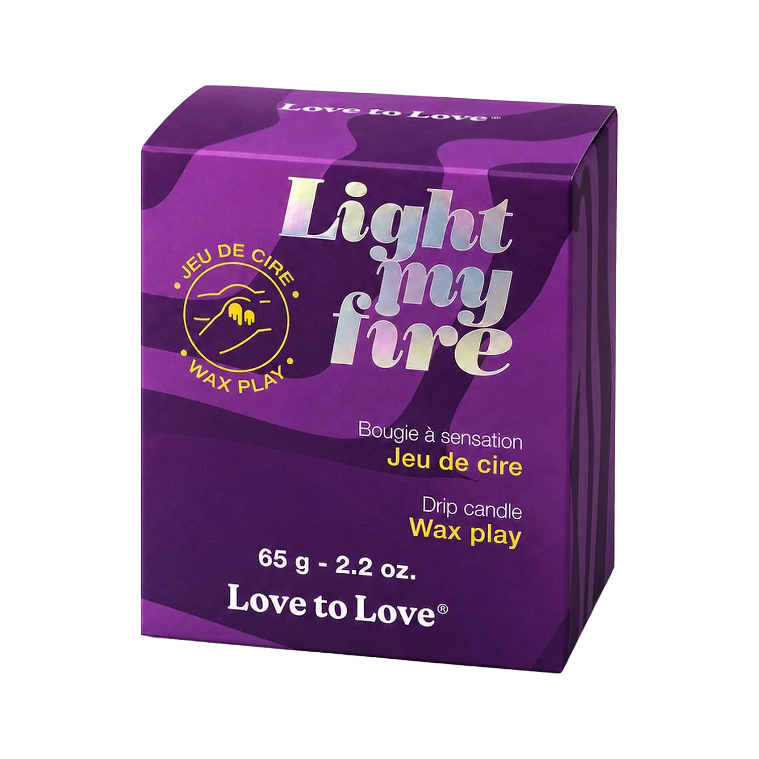 Love to Love - Light My Fire - Drip Candle - Wax Play - Purple - 65g
