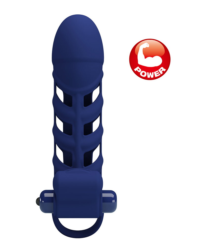 Pretty Love - Altaf - Vibrating Cock Sleeve - Deep Blue