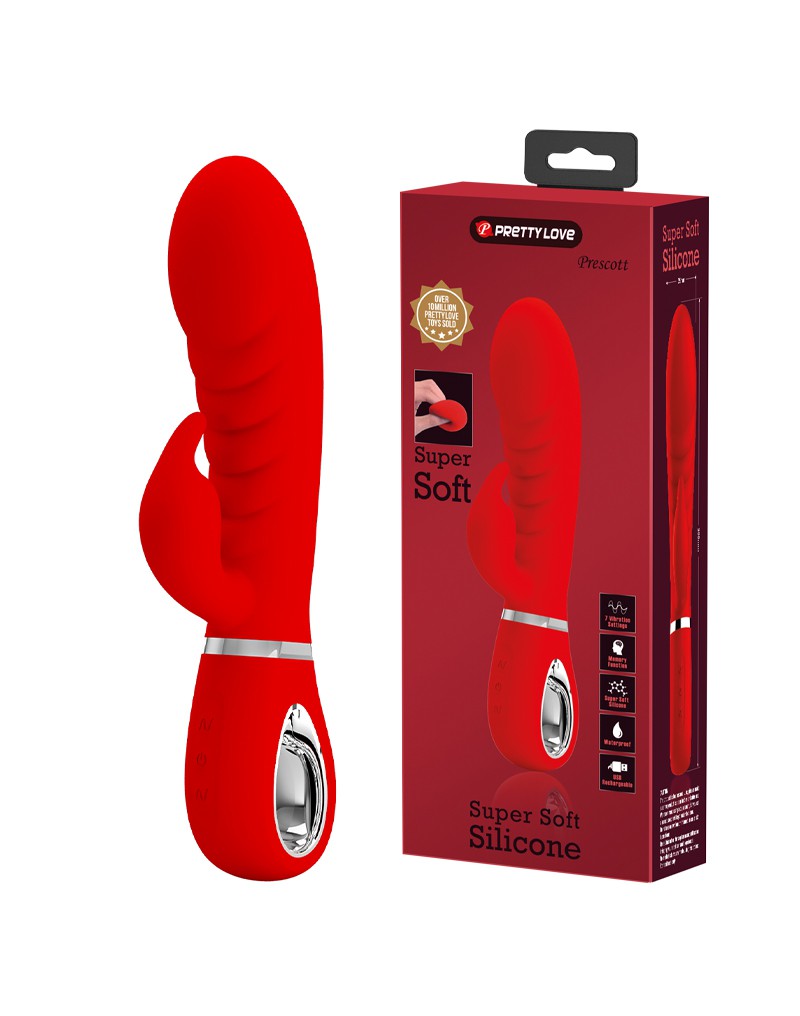 Pretty Love - Prescott - Rabbit Vibrator - Red