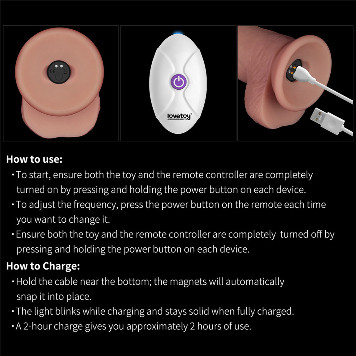 LoveToy - Vibrating Sliding Skin Pro II with remote control - 8,5" / 22 cm - Nude