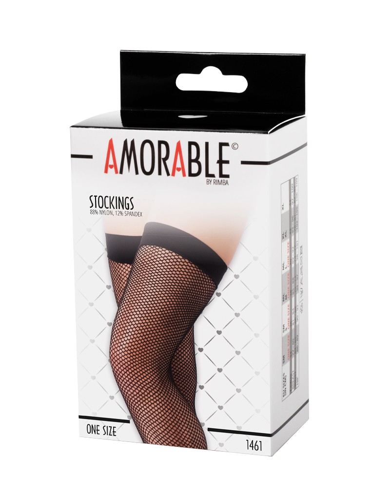Amorable by Rimba - Fishnet Stockings - One Size - Black