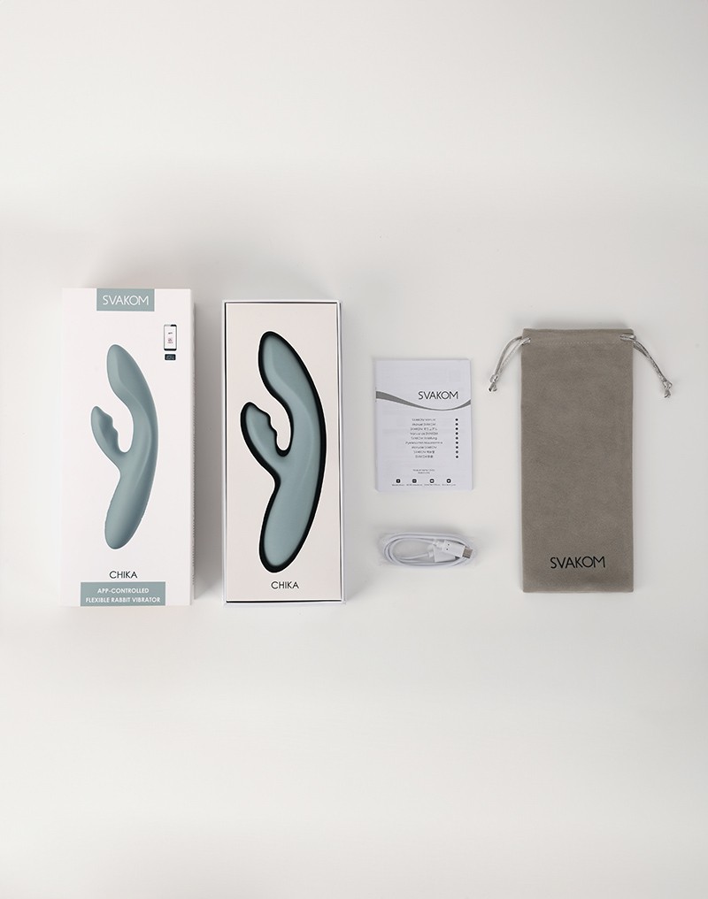 SVAKOM - Chika - warming Rabbit Vibrator App controlled - Grey
