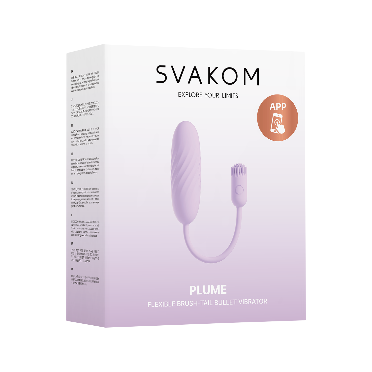 SVAKOM - Plume - Flexible Brush Tail Bullet Vibrator - Pastel Lilac