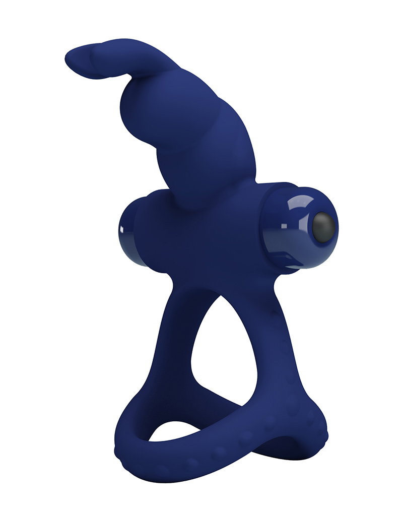 Pretty Love - Luchito - Rabbit Cock Ring - Deep Blue